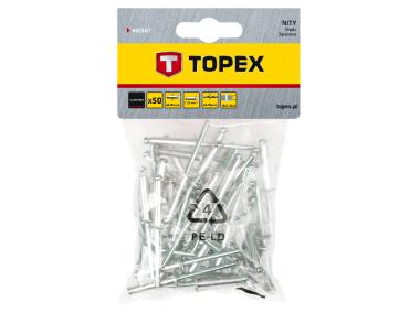 Zdjęcie: Nity aluminiowe 4.8 x 23 mm, 50 sztuk TOPEX