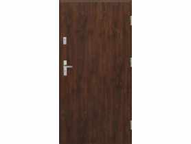 Drzwi zewnętrzne stalowo-drewniane Disting Otello 01 Orzech 100 cm prawe KR CENTER