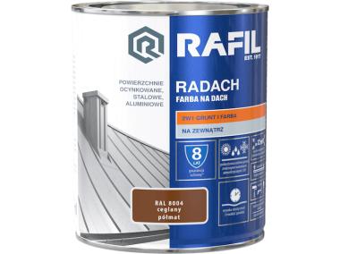 Zdjęcie: Farba na dach Radach ceglany RAL8004 0,75L RAFIL