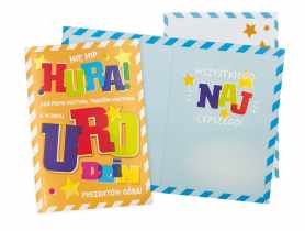 Karnet DK-1018 Urodziny - Hip, Hip, Hura KUKARTKA
