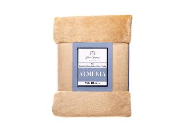 Zdjęcie: Koc Almeria 200x220 cm beż oliwkowy microfibra 280 g/m2 EUROMAT