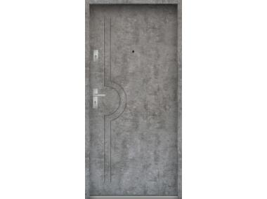 Drzwi wejściowe do mieszkań Bastion N-03 Beton srebrny 90 cm prawe OSPŁ KR CENTER