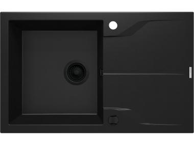 Zdjęcie: Zlewozmywak Andante nero granit 1K Z/O 780x490x194, space saver DEANTE