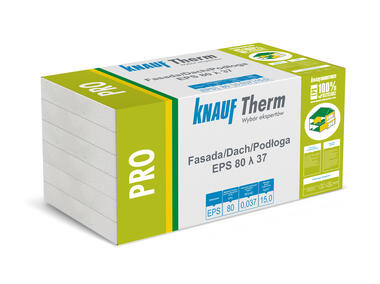 Styropian Therm Pro Fasada/Dach/Podłoga EPS 80 -37 ,10x500x1000 mm KNAUF INDUSTRIES