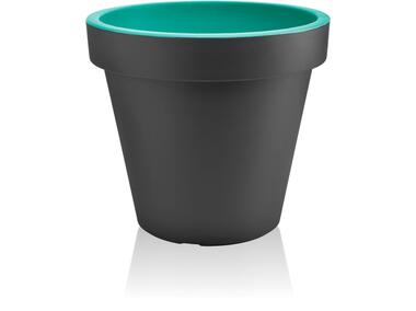 Zdjęcie: Doniczka Metro 39 cm  antracyt turkus GARDEN LIFE