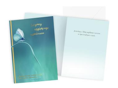 Zdjęcie: Karnet PR-549 Kondolencje - motyl KUKARTKA