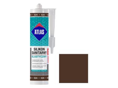 Zdjęcie: Silikon sanitarny elastyczny 024 ciemnobrązowy 280 ml ATLAS