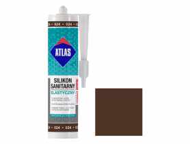 Silikon sanitarny elastyczny 024 ciemnobrązowy 280 ml ATLAS