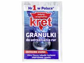 Granulki do udrożniania rur 0,04 kg saszetka KRET