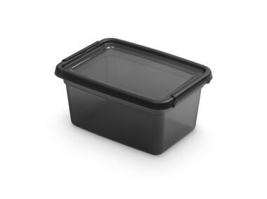 Zdjęcie: Pojemnik z pokrywką i klipsami 14x19x9 cm 1,5 L Coal (2242) Basestore ORPLAST