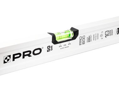 Zdjęcie: Poziomnica PRO600 malowana biała z libellą 2% 50 cm PRO