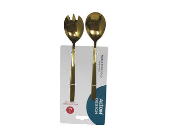 Zdjęcie: Łyżka i widelec do sałaty Noble Pure Gold ALTOMDESIGN