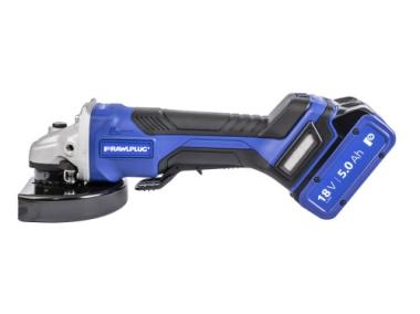 Zdjęcie: Szlifierka kątowa RawlGrinder R-PAG18-PV, rękawice, walizka, 2 akumulatory z ładowarką RAWLPLUG