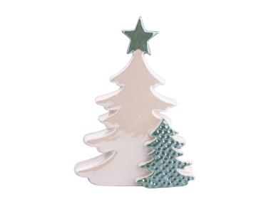 Zdjęcie: Figurka Choinka perłowe wykończenie 8,5x4x12 cm ALTOMDESIGN