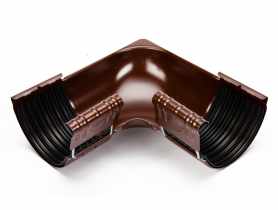 Łuk wewnetrzny 90 stopni GS 120 klamra stalowa czekoladowy brąz GALECO