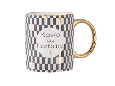 Zdjęcie: Kubek prosty 250 ml ze złotym uchem Gold Dream dekoracja kawa czy herbata ALTOMDESIGN