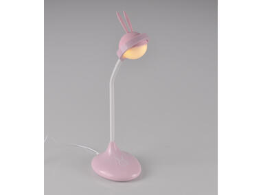 Zdjęcie: Lampka biurkowa LED Rabbit róż akumulator+USB POLUX