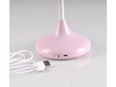 Zdjęcie: Lampka biurkowa LED Rabbit róż akumulator+USB POLUX