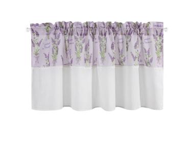 Zdjęcie: Firana Kiara biało-fioletowa 60x150 cm EUROFIRANY