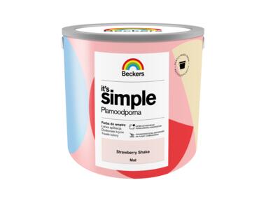 Zdjęcie: Farba do ścian i sufitów Its Simple Strawberry shake 2,5 L BECKERS