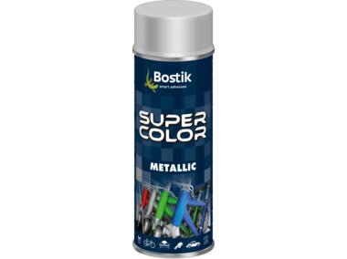 Zdjęcie: Lakier akrylowy metaliczny Super Color Metallic srebrny 400 ml BOSTIK