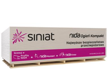 Płyta g-k 25x625x2500 mm Nida Ogień Kompakt GKF SINIAT