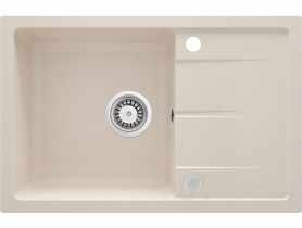 Zlewozmywak Leda beż granit 1K Z/O 670x440x164, 3,5", osprzęt space saver DEANTE