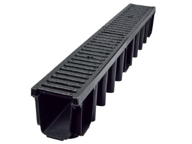 Odwodnienie liniowe kanał z kratą żeliwną B 125, 1000x131x148 mm ZMM MAXPOL