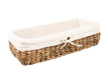Zdjęcie: Koszz trawy morskiej z materiałem 42x18x10 cm podłużny TIN TOURS