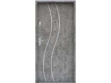 Zdjęcie: Drzwi wejściowe do mieszkań Bastion R-59 Beton srebrny 80 cm prawe OSP KR CENTER