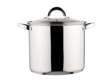 Zdjęcie: Garnek wysoki Fabio nierdzewny 22 cm -7 L z pokrywą szklaną ALTOMDESIGN
