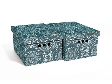 Zdjęcie: Pudło A4 Maroko turkus 2 szt. 25x18x33 cm BERTONI