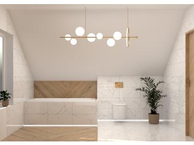 Zdjęcie: Płytka gresowa White Marble Matt 600x600 mm CERAMIKA NETTO