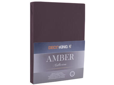 Zdjęcie: Prześcieradło Amber czekoladowy 220-240x200+30 cm DECOKING