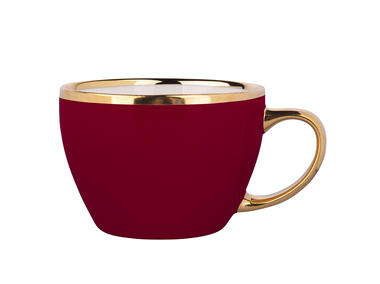 Zdjęcie: Filiżanka Aurora Gold 300 ml bordowa ALTOMDESIGN