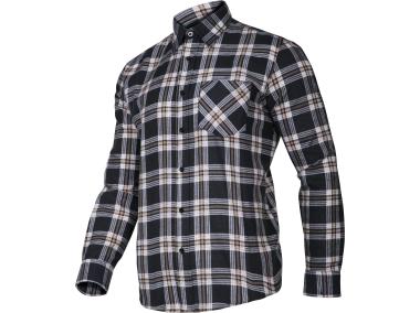 Zdjęcie: Koszula flanelowa granatowo-beżowa, 120g/m2, 3XL, CE, LAHTI PRO