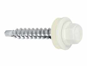 Wkręty do blachy farmery 4,8x35 mm białe WKRĘT-MET