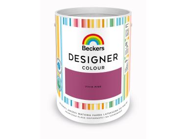 Zdjęcie: Farba lateksowa Designer Colour Vivid Pink 5 L BECKERS