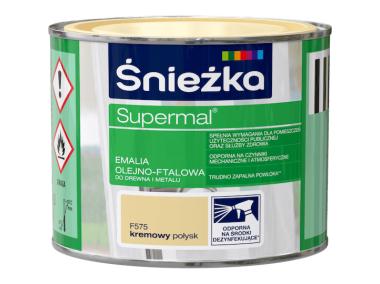 Zdjęcie: Emalia Supermal kremowy F575 0,2L ŚNIEŻKA