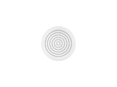 Zdjęcie: Kratka wentylacyjna okrągła sufitowa z siatką i kołnierzem fi 150 mm, biała VENTS