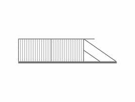 Brama przesuwna Gabi 4x1,5 m stal ocynk+ral7016 struktura prawa POLBRAM
