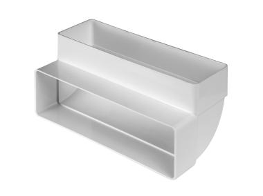 Zdjęcie: Kolano pionowe płaskie 60x204 mm AWENTA