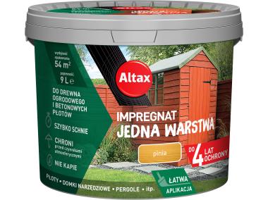 Zdjęcie: Impregnat Jedna Warstwa 4 lata 9 L pinia ALTAX
