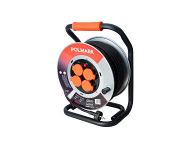 Zdjęcie: Bęben metalowy duży IP44  50m 3x2,5 mm2  H05RR-F guma POLMARK