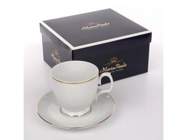 Zdjęcie: Filiżanka Cappuccino Mariapaula Złota Linia  350 ml i spodek 17 cm Gift Box ALTOMDESIGN