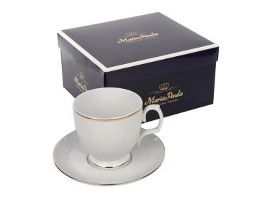 Zdjęcie: Filiżanka Cappuccino Mariapaula Złota Linia  350 ml i spodek 17 cm Gift Box ALTOMDESIGN