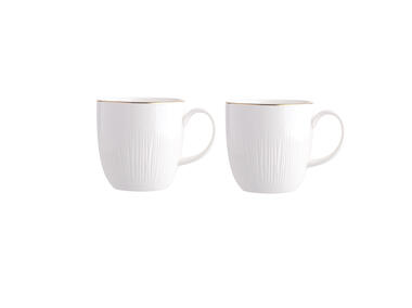 Zdjęcie: Zestaw 2 Kubków Alessia Złota Linia 280 ml Gift Box porcelana kremowy ALTOMDESIGN