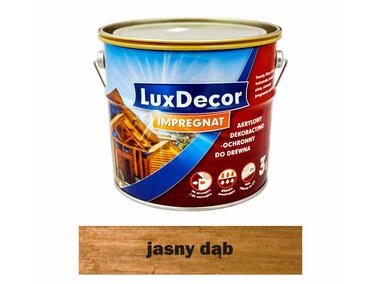 Zdjęcie: Impregnat do drewna 3 L jasny dąb LUXDECOR