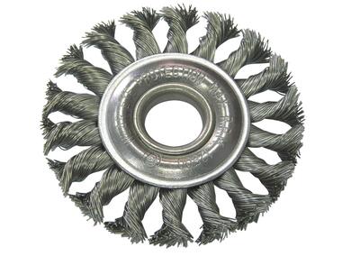 Zdjęcie: Szczotka tarczowa z drutu stalowego skręcanego 150 mm PROLINE
