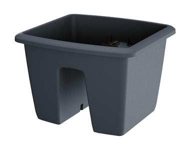 Zdjęcie: Doniczka Respana Railing antracytowy 29 cm PROSPERPLAST